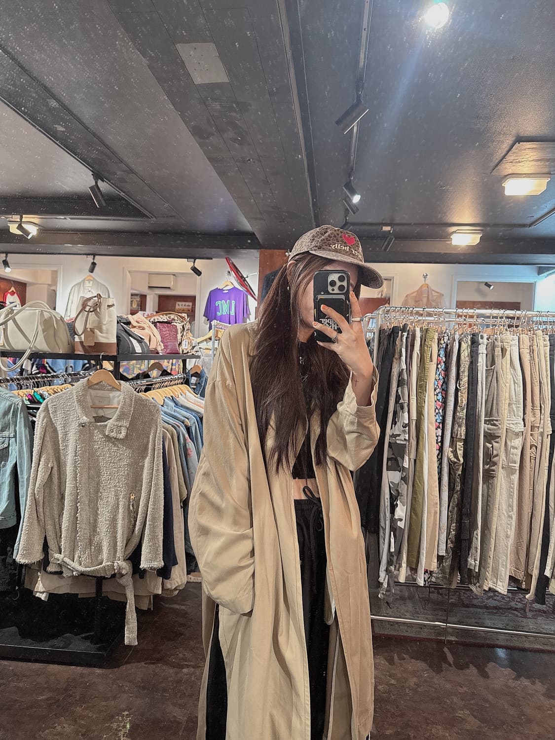 퀸스래빗 로브 카라 트렌치코트 베이지 F 상품이미지1