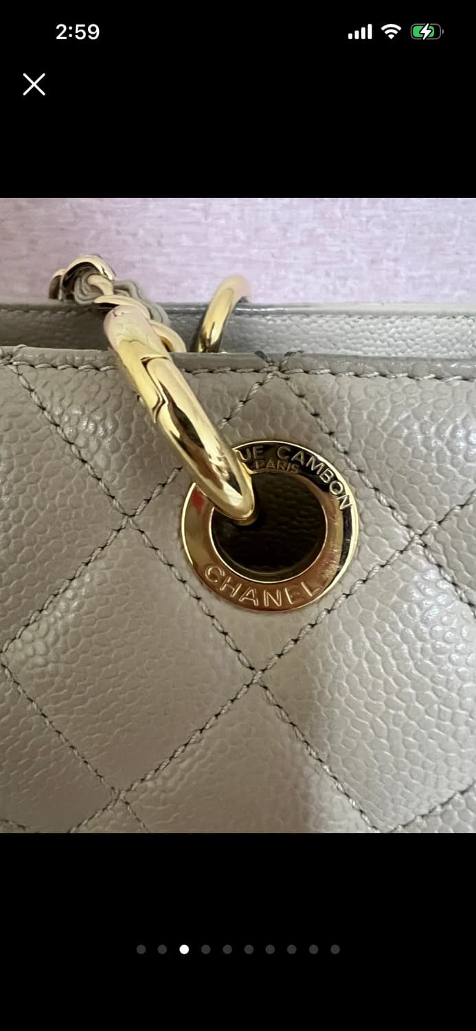 정품 샤넬 캐비어 그랜드샤핑 금장 상품이미지3