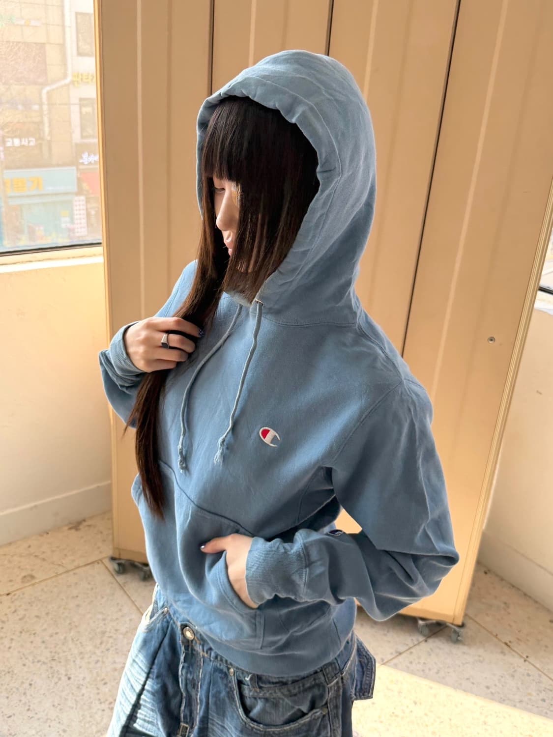 챔피온 리버스위브 후드티 상품이미지2