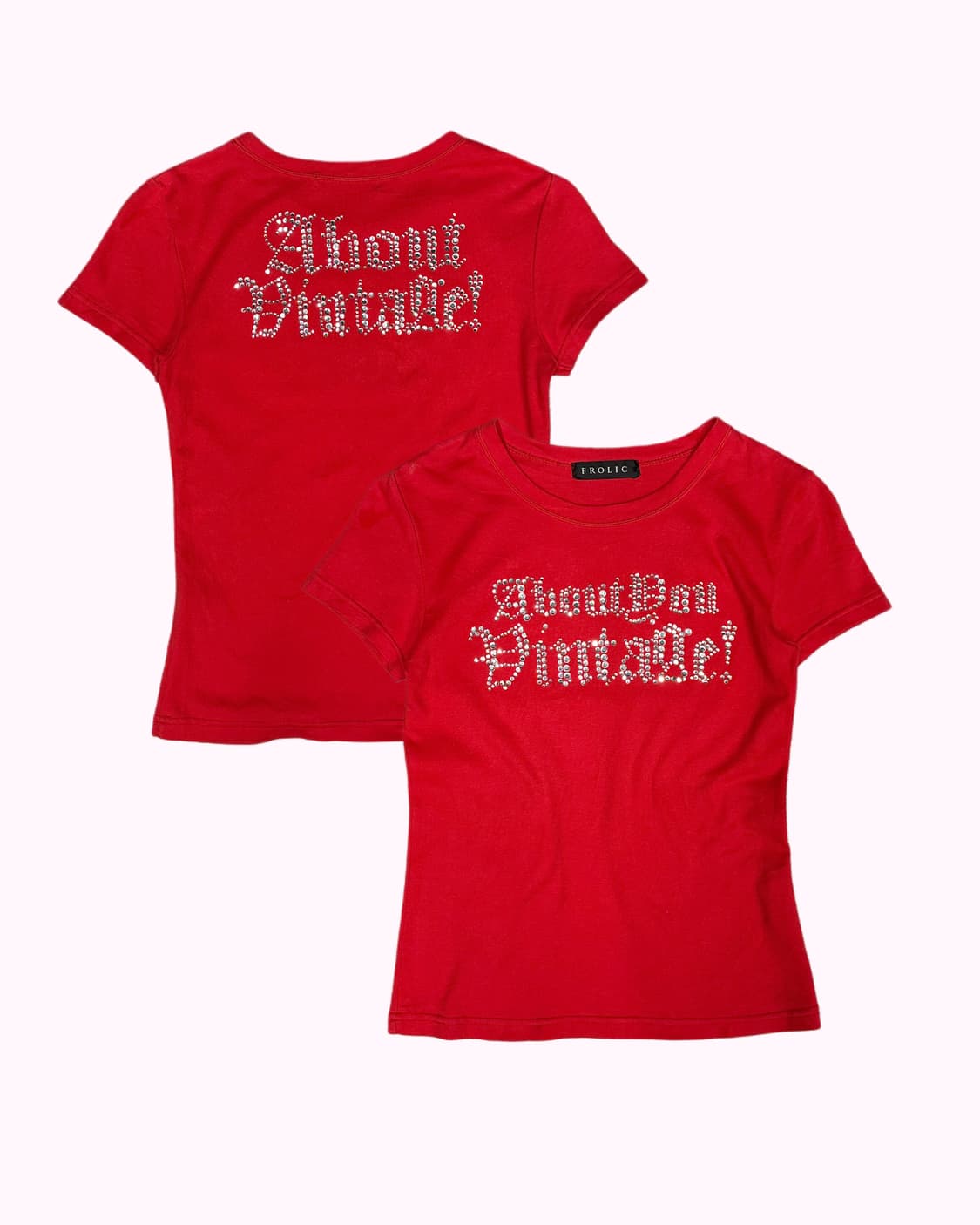 cubic lettering red crop t-shirt 상품이미지1