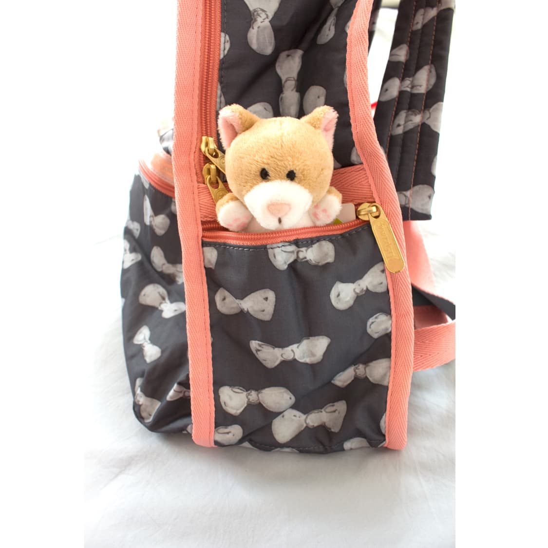 츠모리치사토 x Lesportsac 리본 배낭과 야옹 파우치 상품이미지7