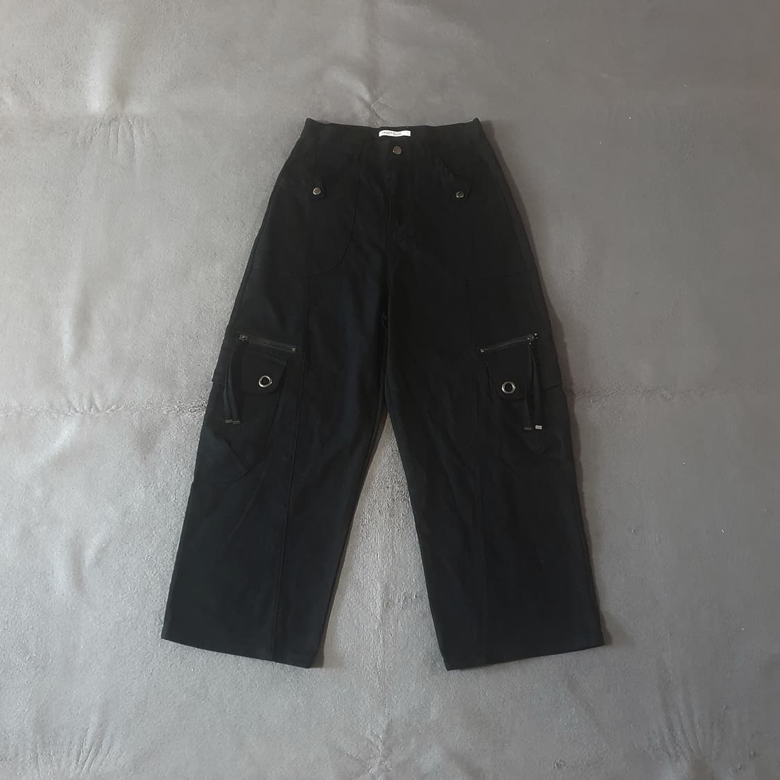 팬시클럽 크로스 포켓 카고 팬츠 1 블랙 상품이미지4