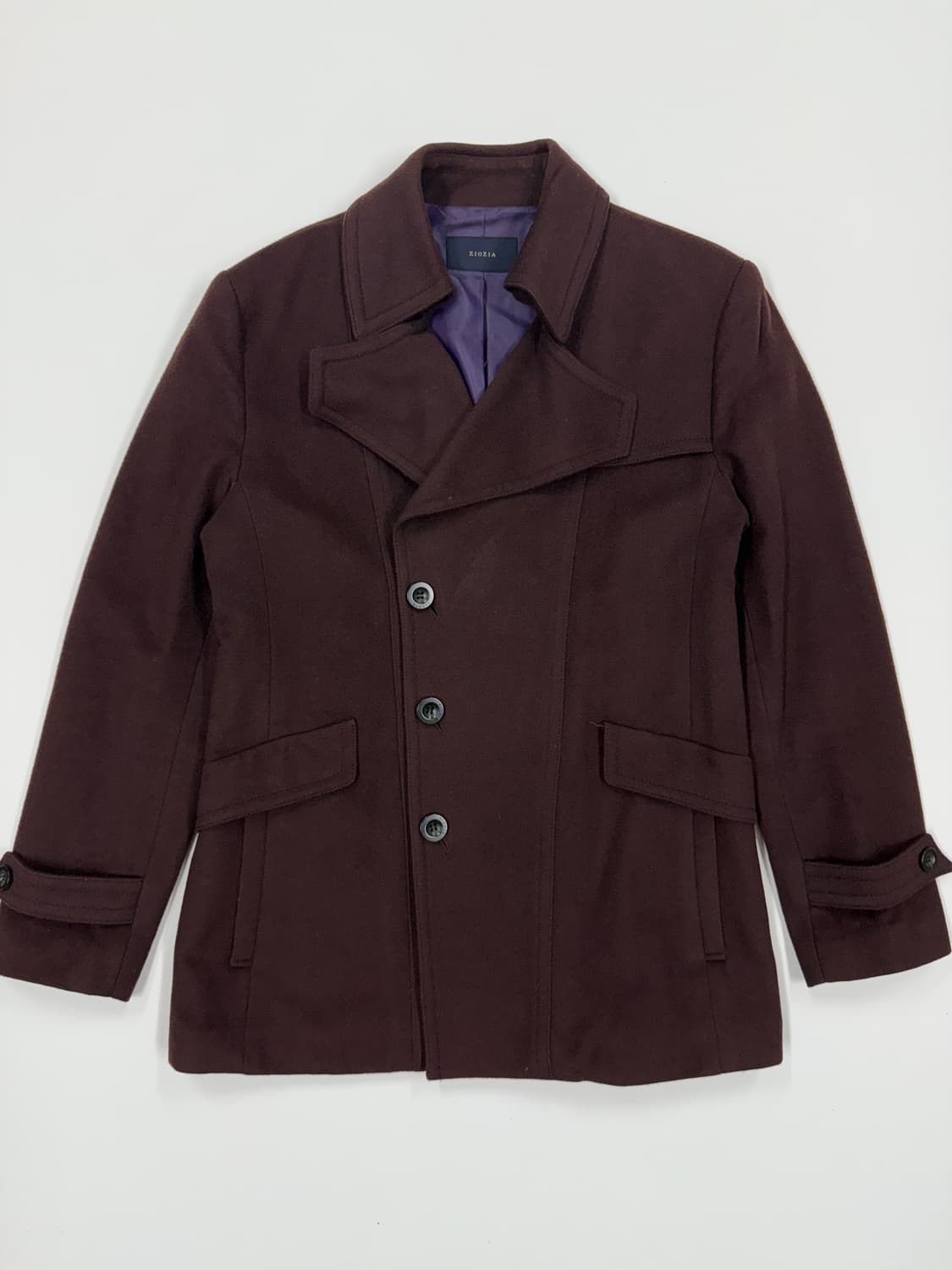 지오지아 버건디 하프코트 상품이미지1