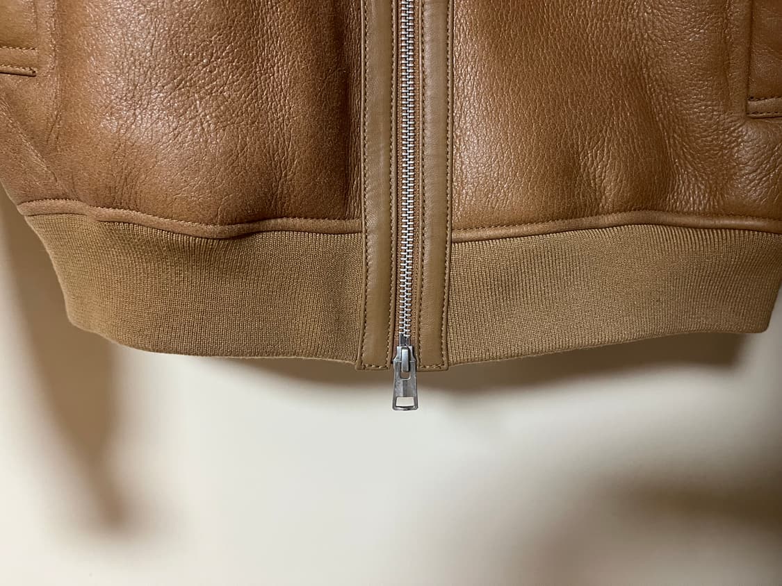 코스 시어링 레더 보머 브라운 무톤 S 상품이미지4