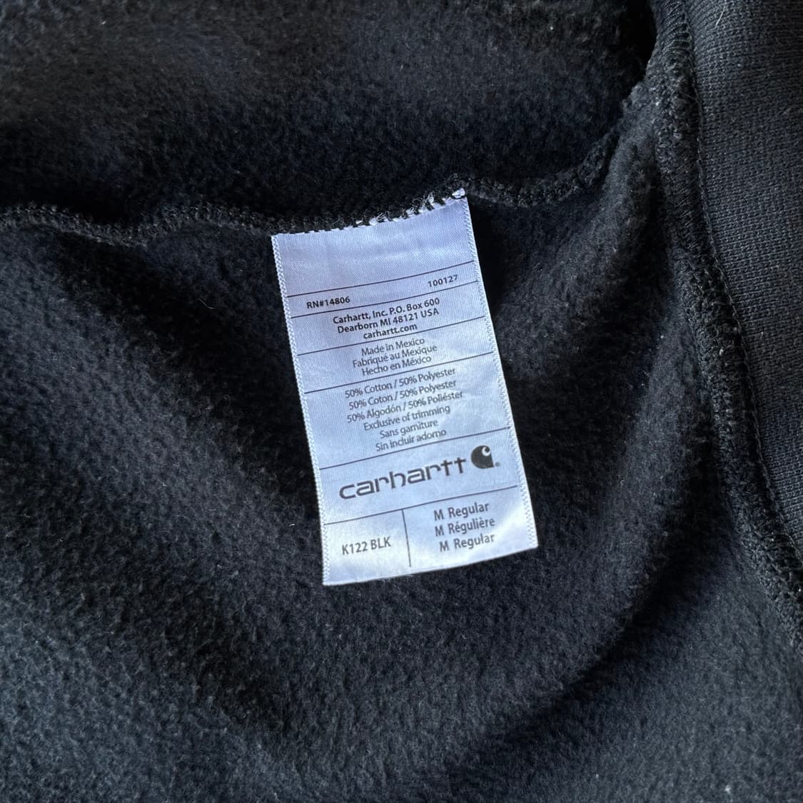 [M-L]칼하트 미드웨이트 블랙 후드집업 상품이미지8
