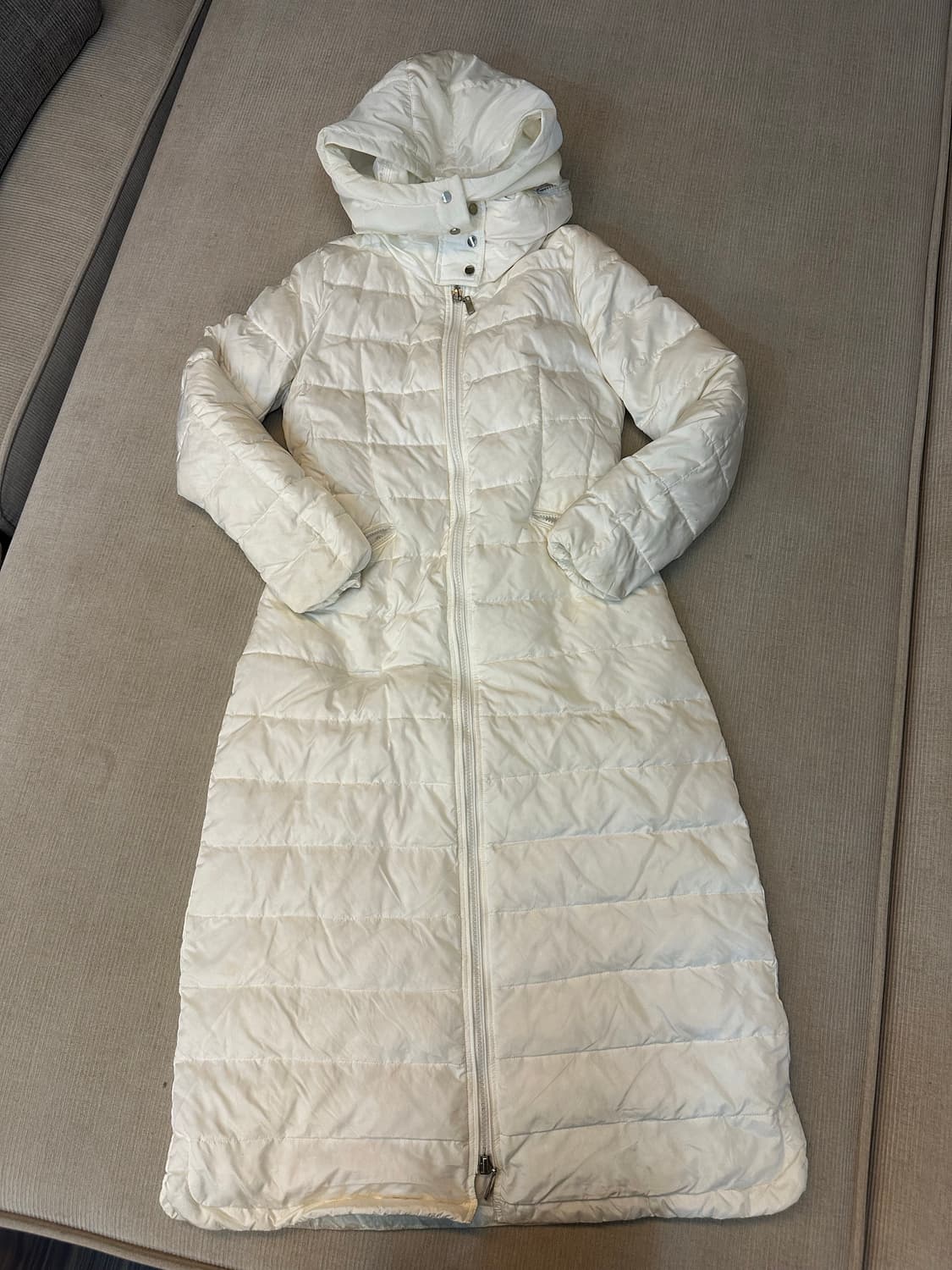 난닝구 화이트 롱패딩 S 상품이미지2