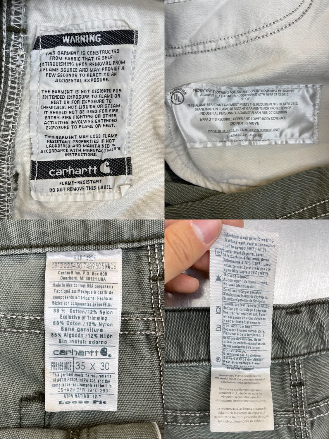 칼하트 FRB 159 카펜터 워크팬츠 상품이미지9