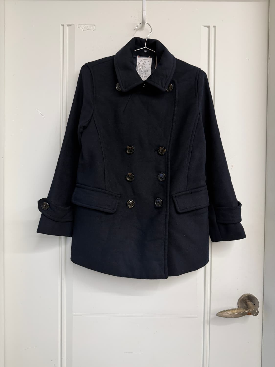 일본빈티지 네이비 더블코트 자켓 상품이미지5