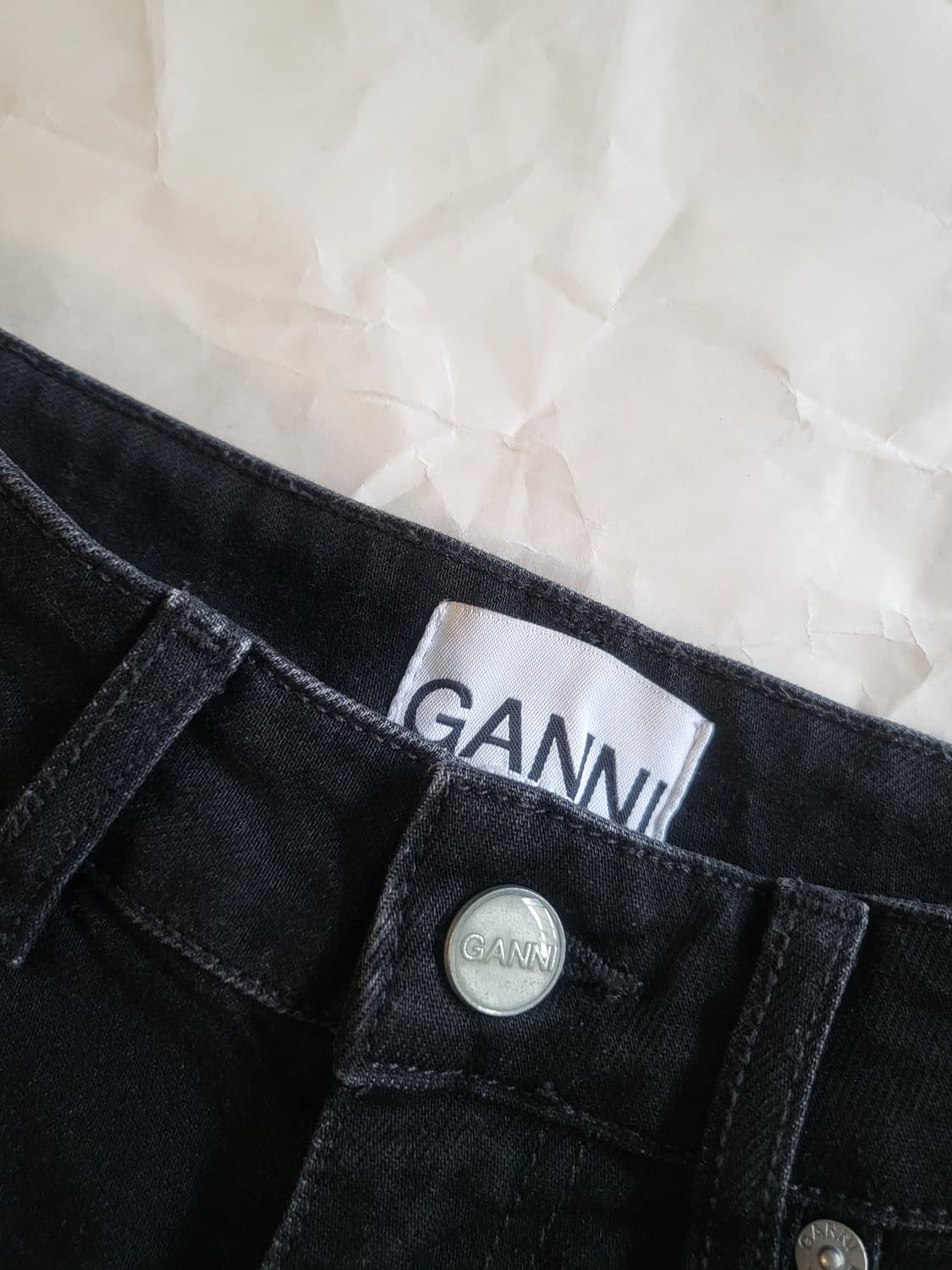 가니 데님 워싱 블랙 팬츠  상품이미지5