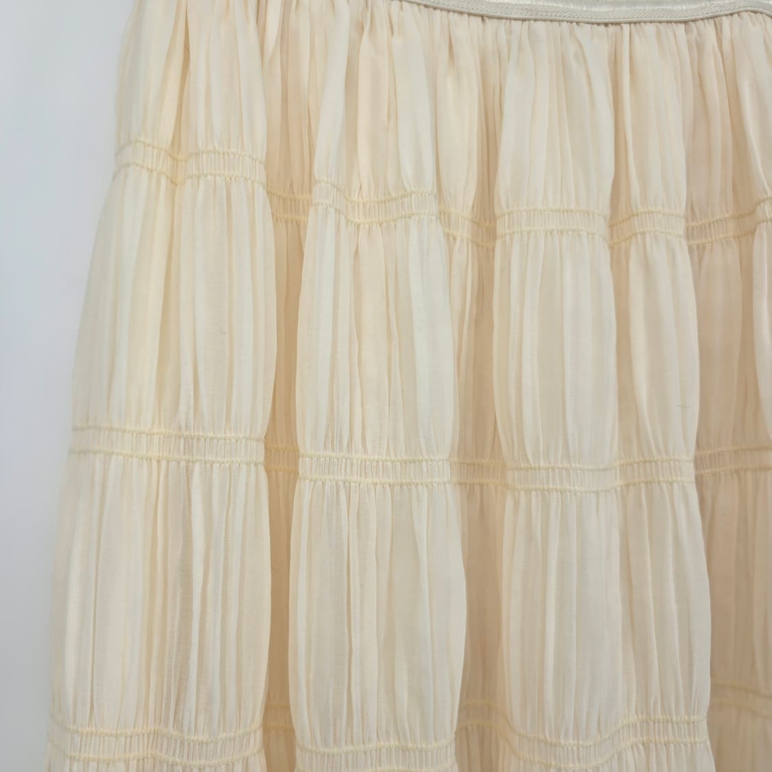 아이보리 캉캉 롱 스커트 상품이미지2