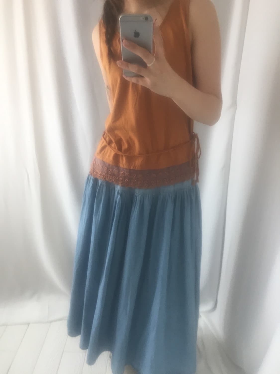 639. orange lace string sleeveless 상품이미지5