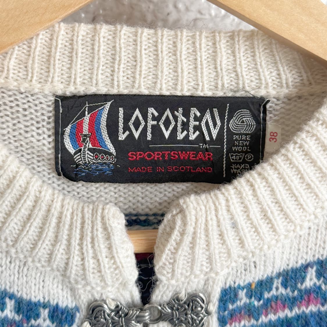 노르딕 블루 패턴 니트 가디건 상품이미지7