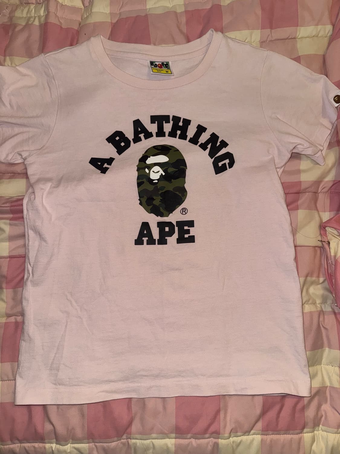 베이프 핑크 카모 반팔 상품이미지1