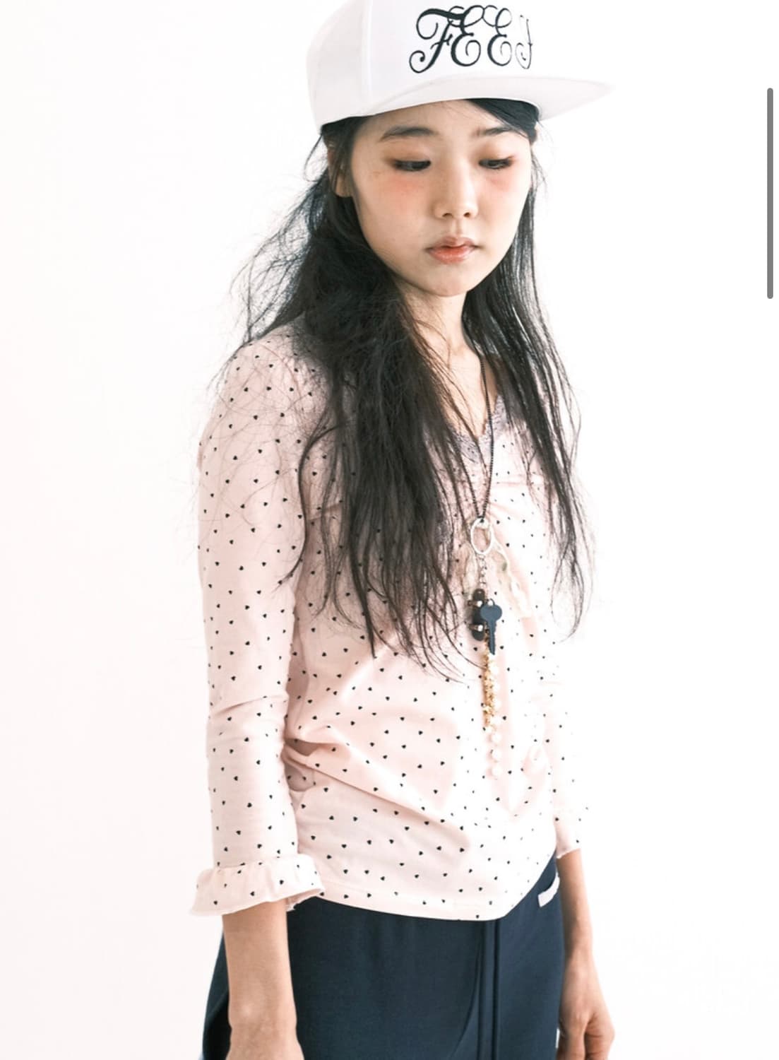mini heart lace top (light pink) 상품이미지2