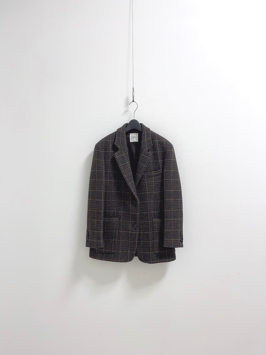 톰보이 체크 울 자켓 상품이미지1