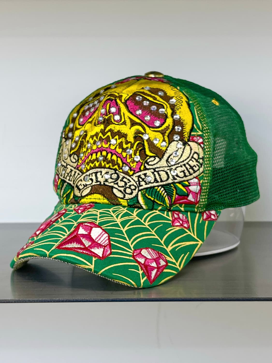 Christian Audigier 다이아몬트 스컬 타투 트러커 캡 상품이미지1
