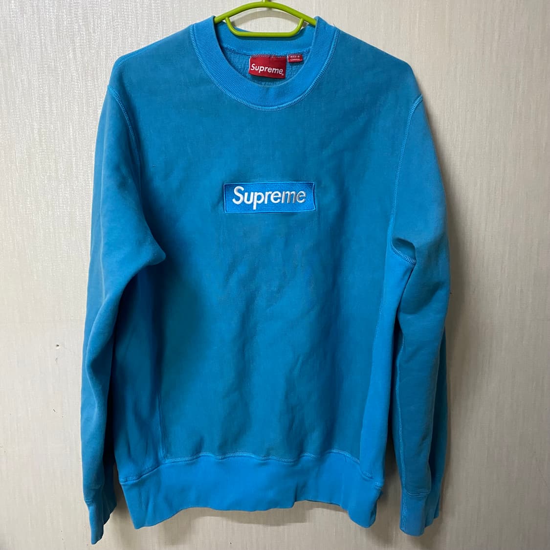 슈프림 박스 로고 맨투맨 M 블루 상품이미지1