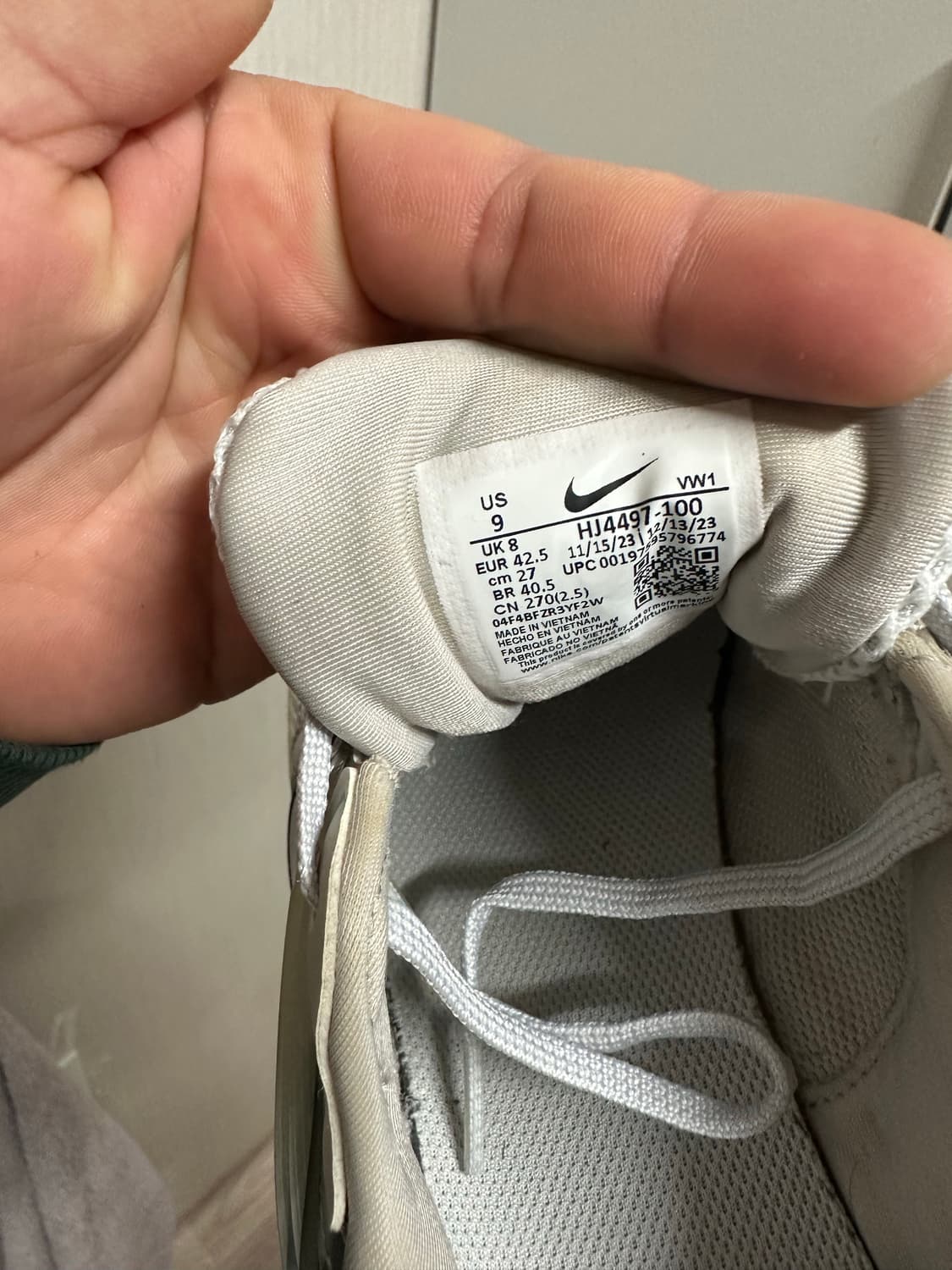 나이키 V2K 런 실버 270mm 운동화 상품이미지8