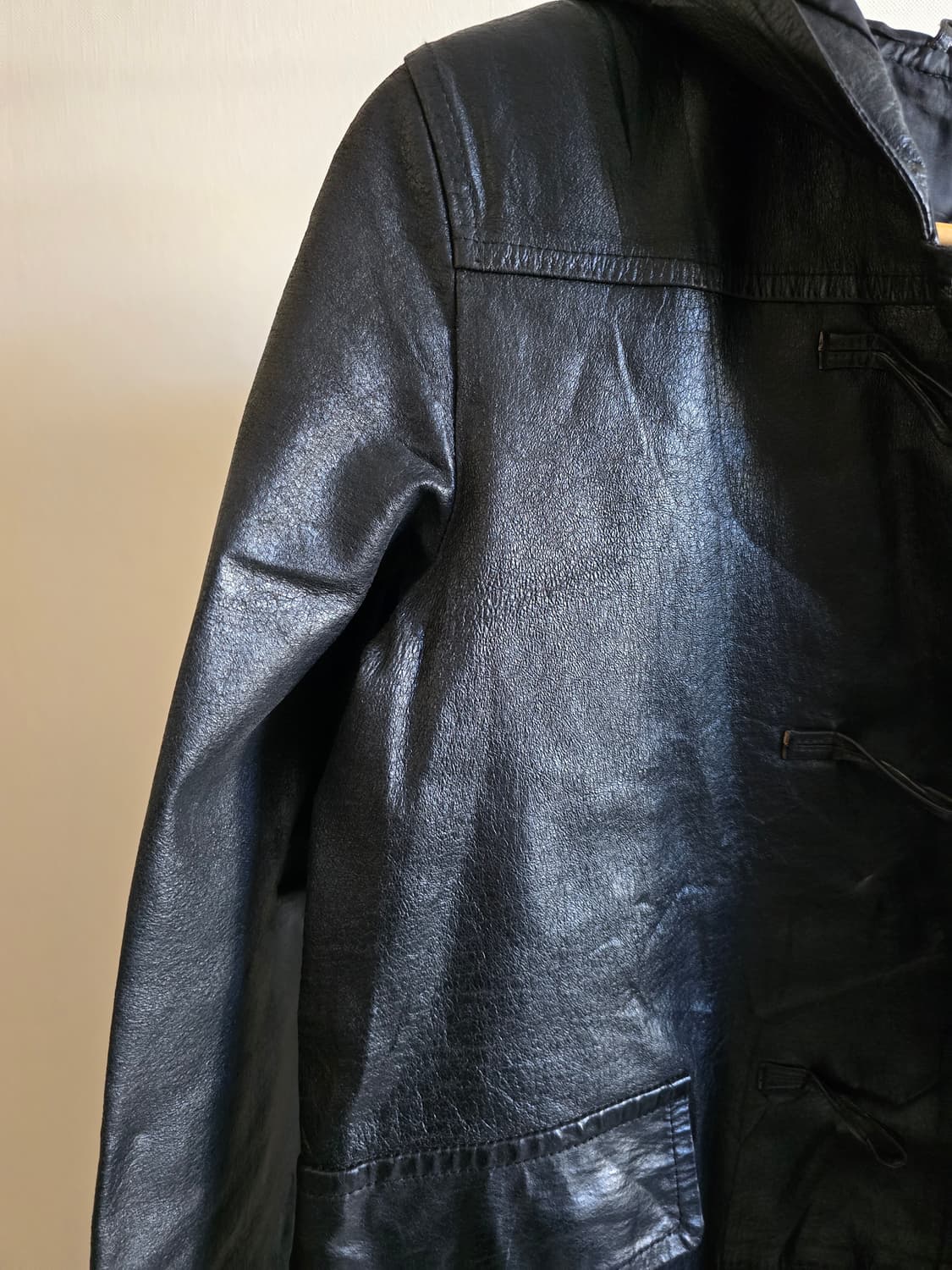 Pigskin Toggle Hood Long Coat 상품이미지8