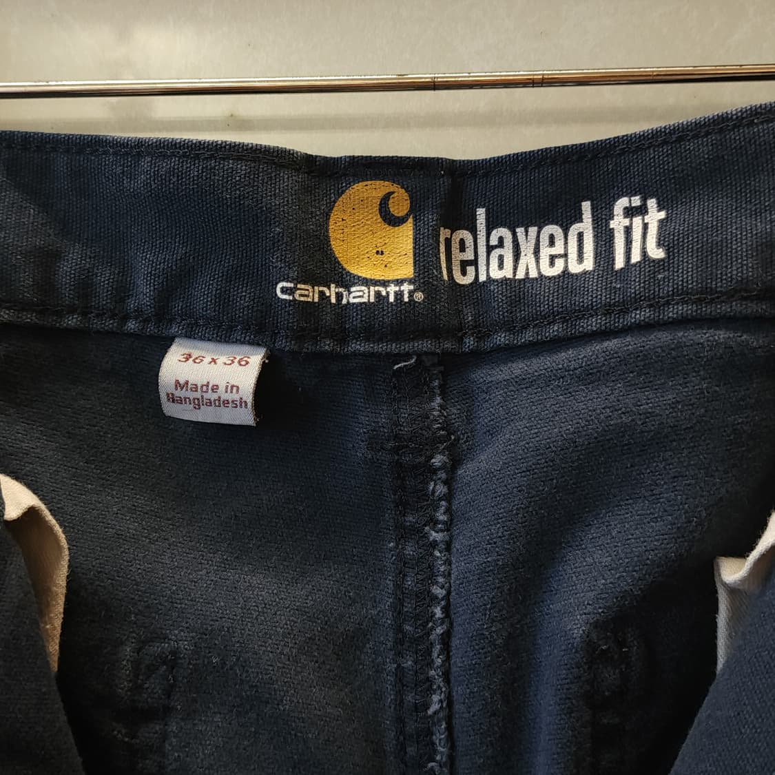 칼하트 싱글니 워크팬츠 릴렉스드 핏 미드나이트 블루 36x36 상품이미지7
