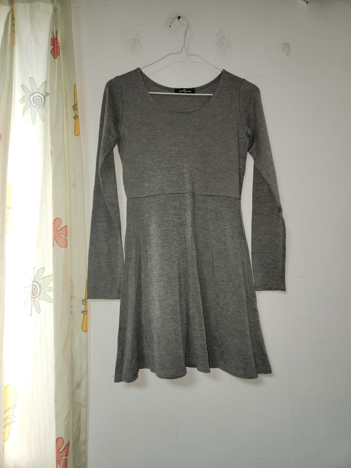 La Qeenus 긴팔 플레어 미니 원피스44~55 상품이미지1