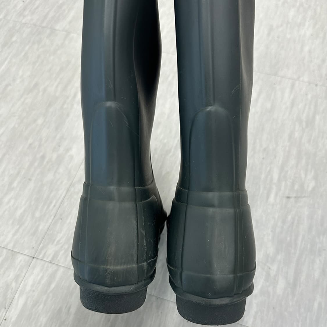 헌터 롱 레인부츠 장화 여름 장마 카키 계열 남성 270mm 상품이미지5