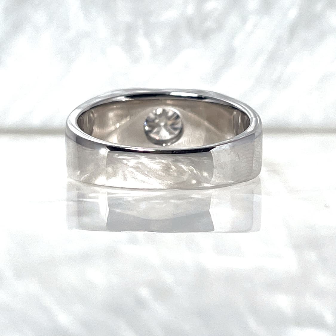 *새상품* 모이사나이트 남성용 사이드 매트 은반지 상품이미지4