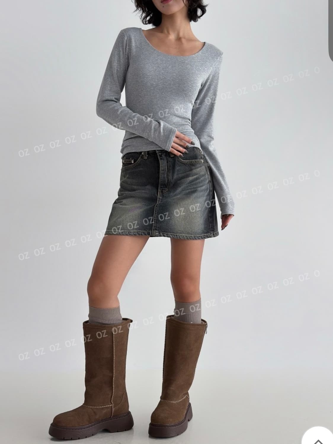 오즈브릿지 웨스턴데님 스커트 새상품 (블랙업 어텀 도매처) 상품이미지3