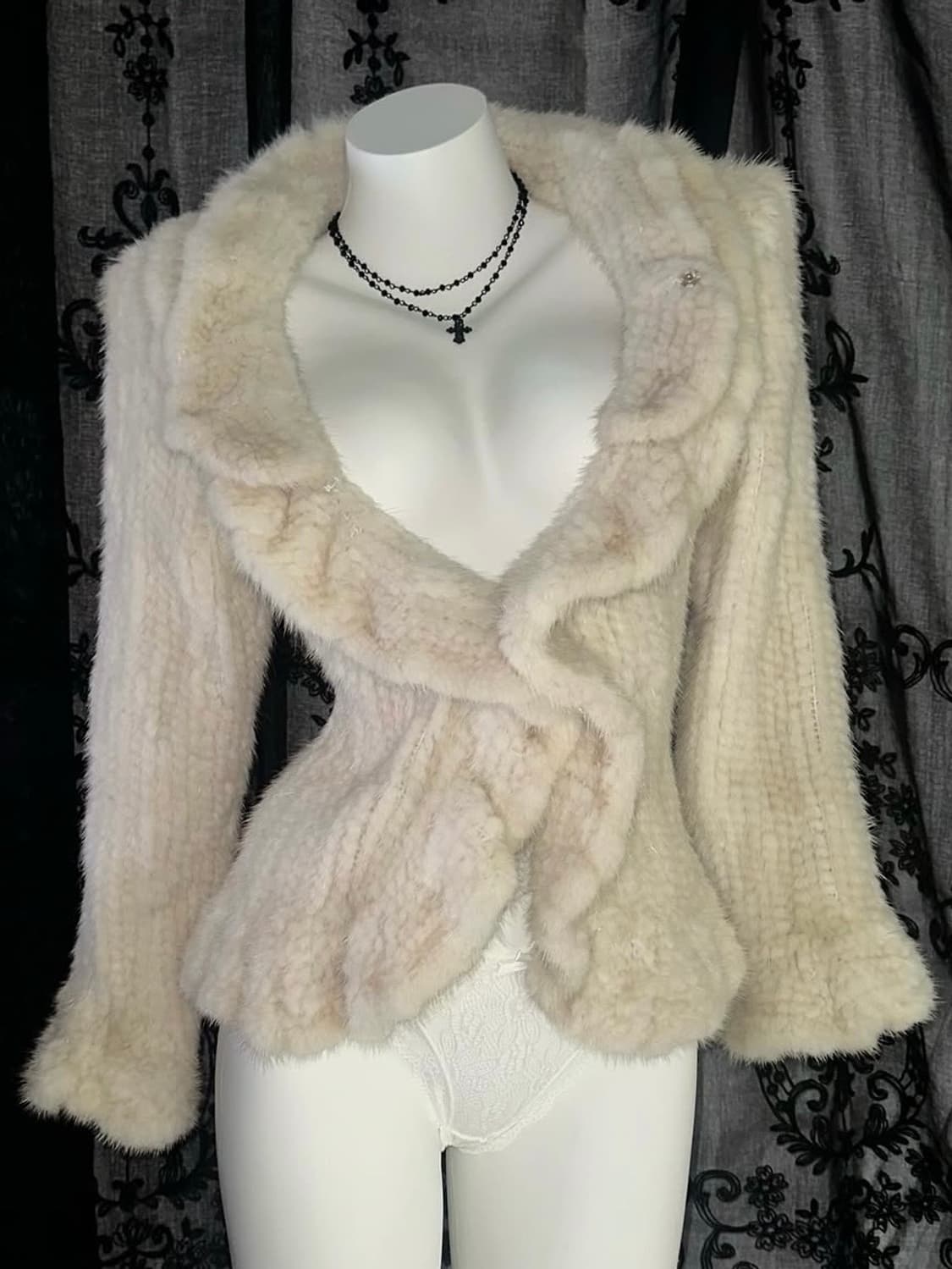 크림 밍크 퍼 빈티지 상품이미지2