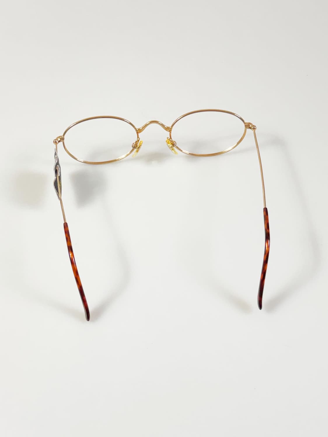 90s EYE WORLD 골드 슬림 오벌 프레임 빈티지 안경 상품이미지5