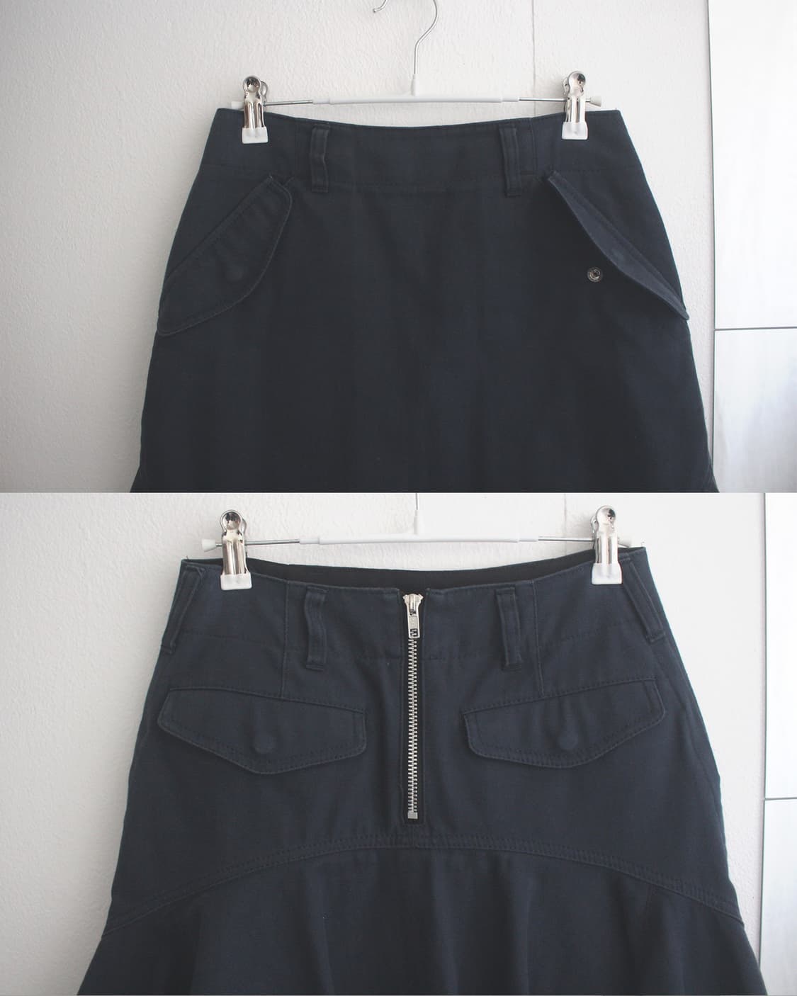 cotton zip flare skirt 상품이미지3