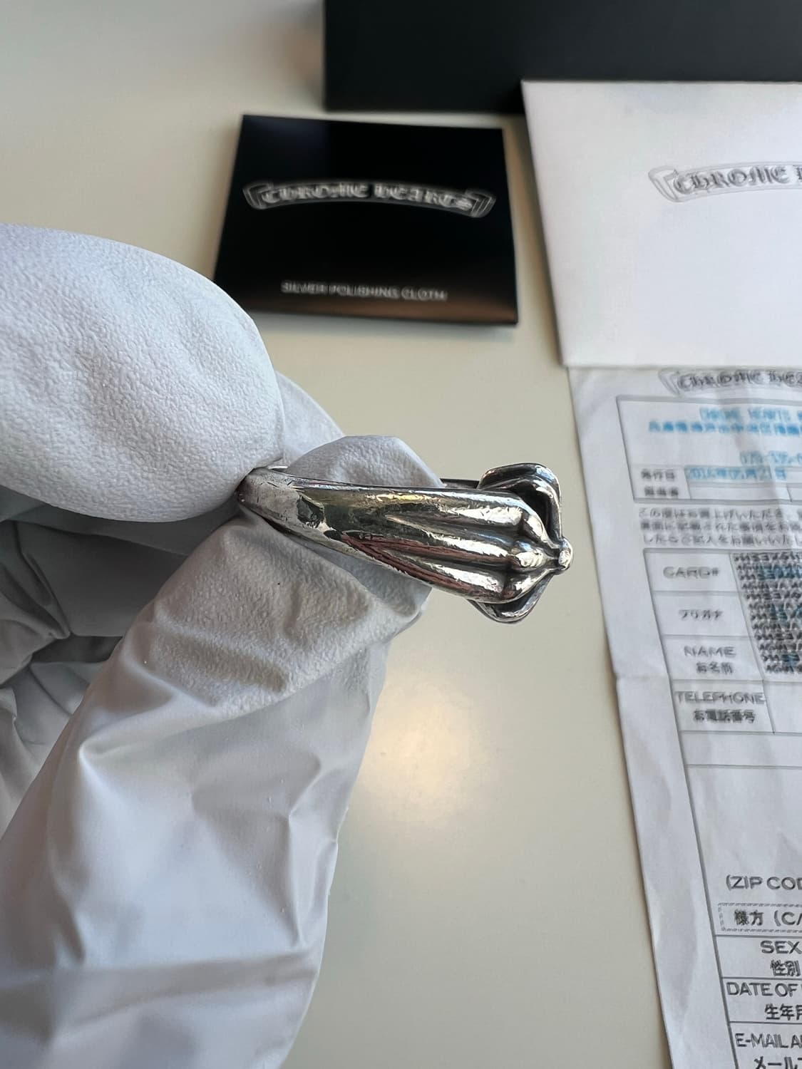 [us7] 크롬하츠 컷아웃 ch plus 링 상품이미지4