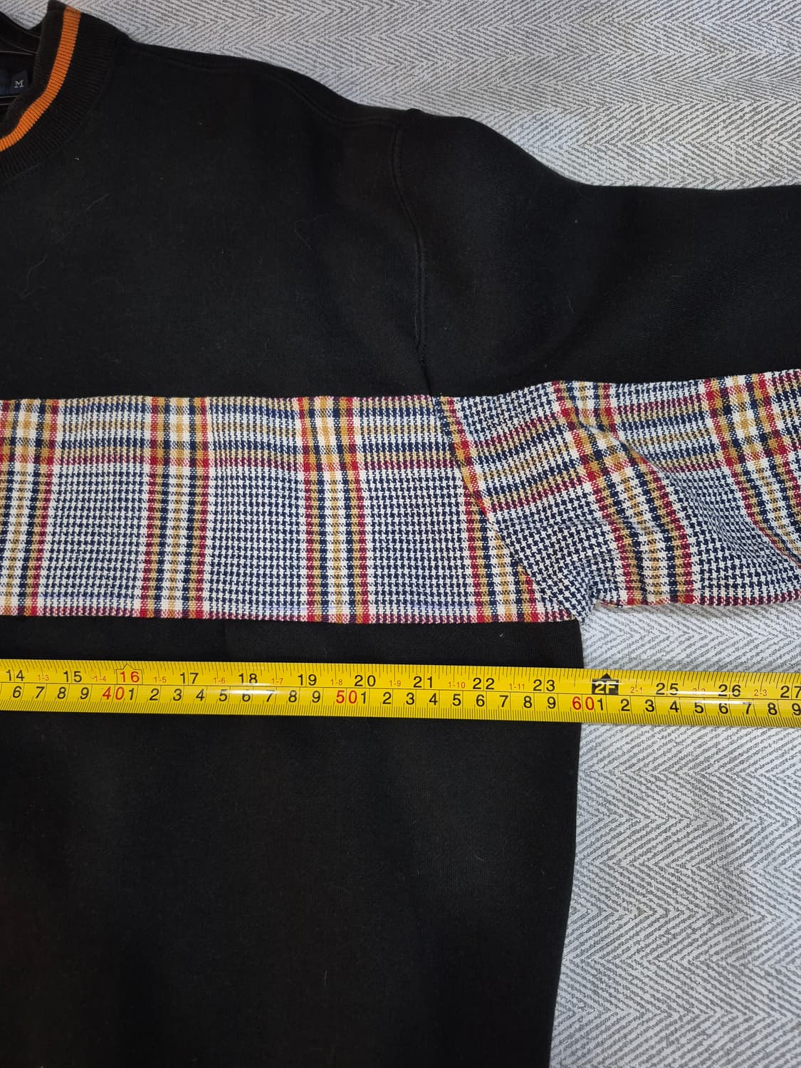 폴로랄프로렌 체크 패턴 패널이 있는 블랙 맨투맨 남성 95~100사이즈 상품이미지7