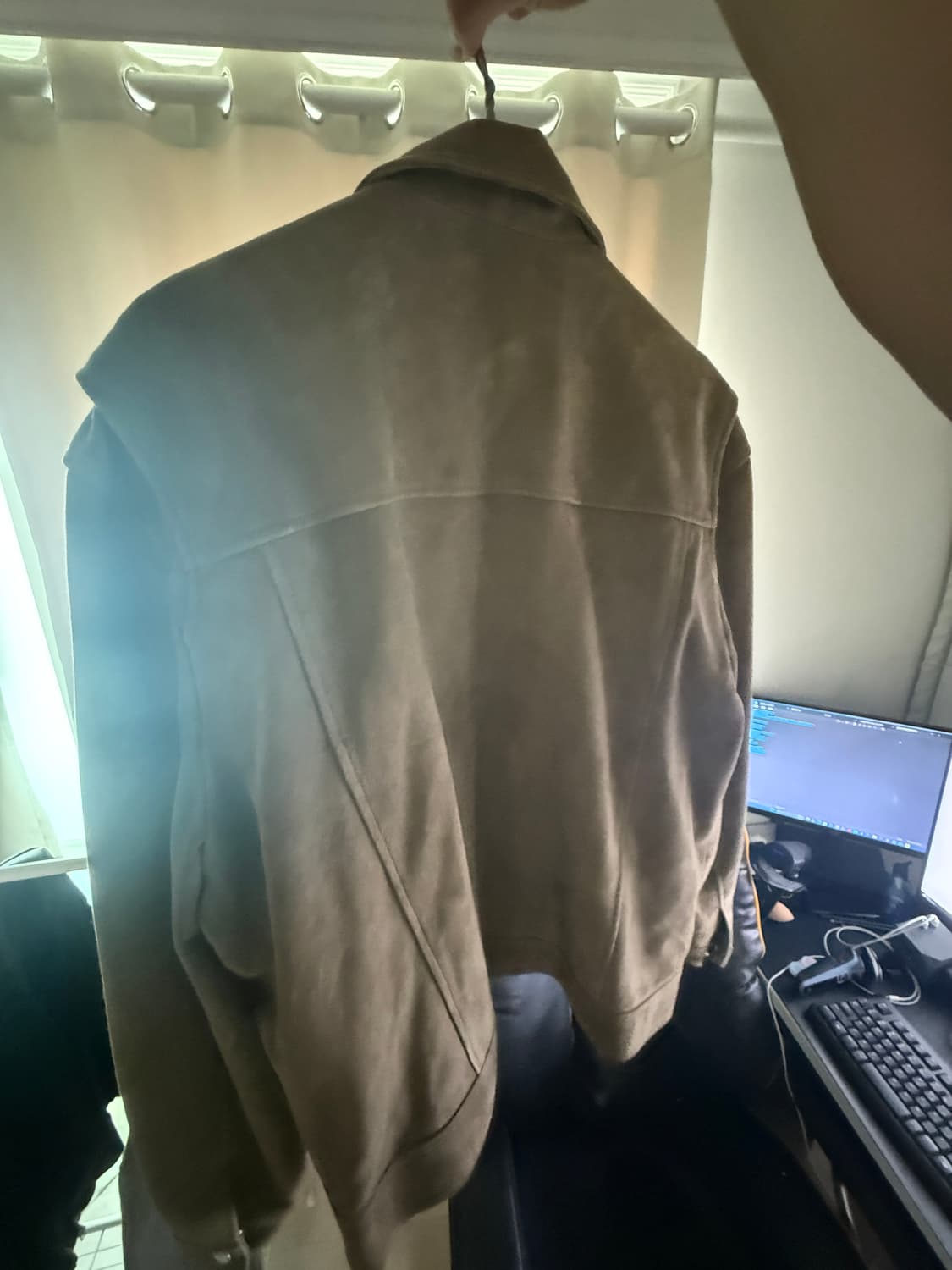 느와르 라르메스 스탠다드 스웨이드 자켓 카키브라운 52 상품이미지4