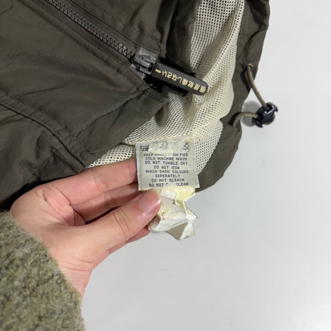 S 90-95 슈퍼드라이 카키브라운 멀티자크 나일론 바막자켓 상품이미지6