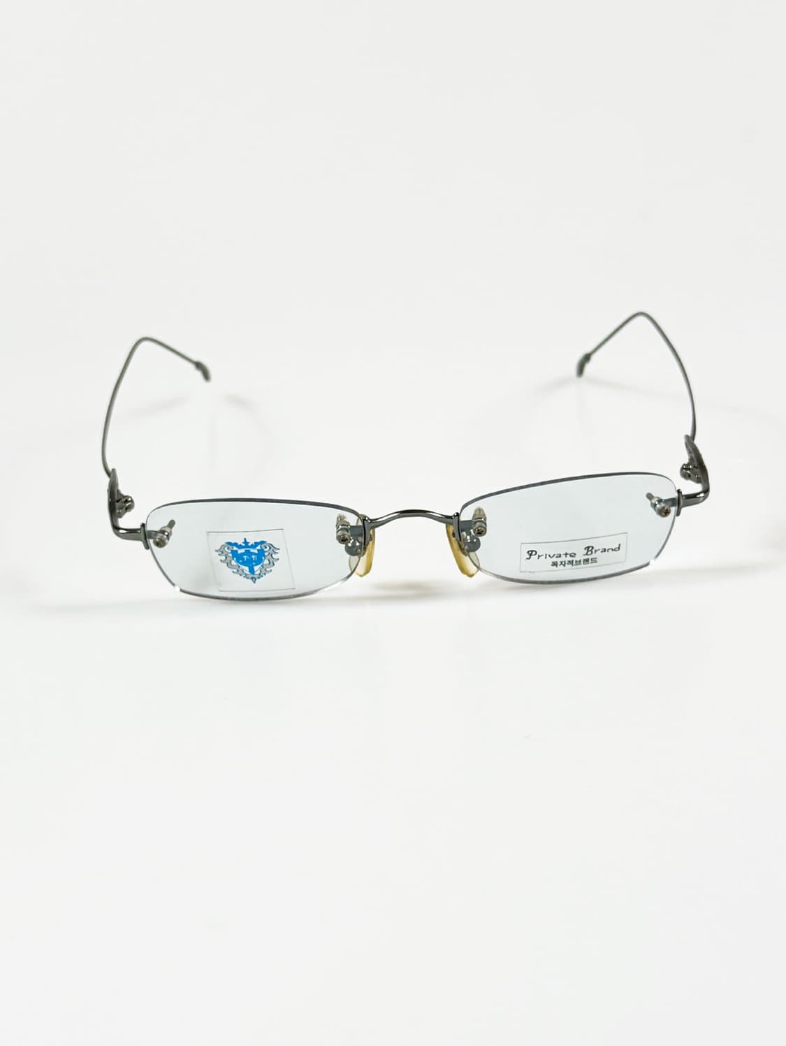 90s PRIVATE BRAND 무테 스퀘어 빈티지 안경 상품이미지2