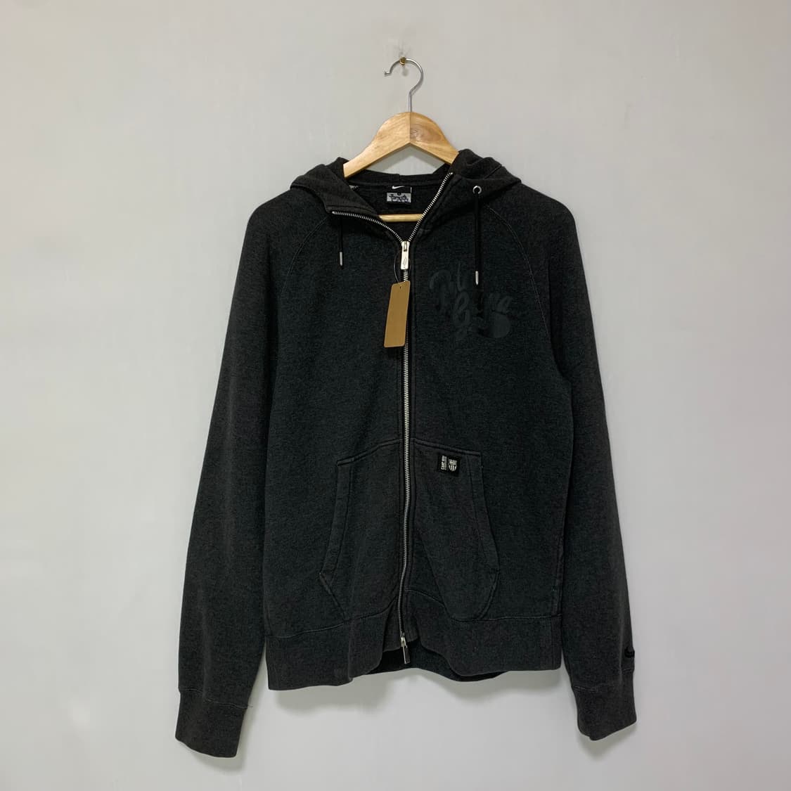 나이키 빈티지 프린팅 후드집업 차콜 L 남녀공용 상품이미지1