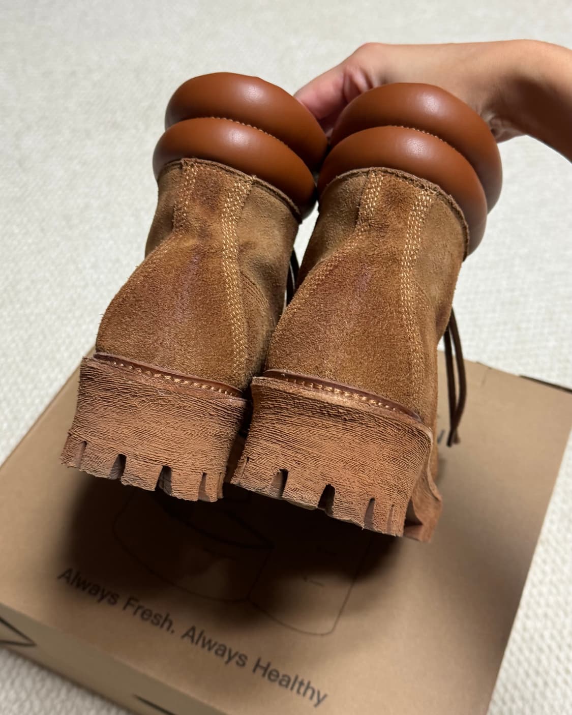 야세 1990 코만도솔 스웨이드 부츠 베이지 240 상품이미지7