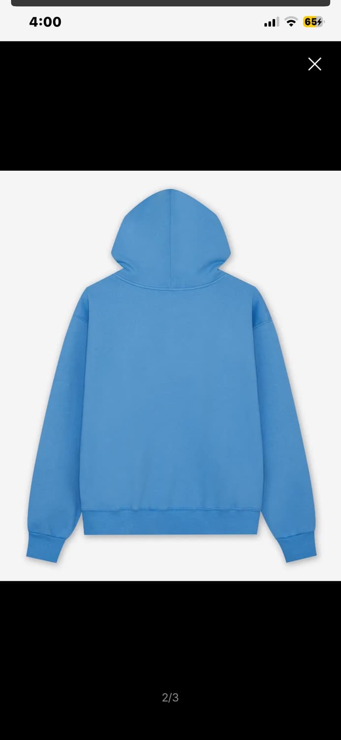 톰스벌스데이 베이비 로고 큐빅 후드집업 스카이 상품이미지2