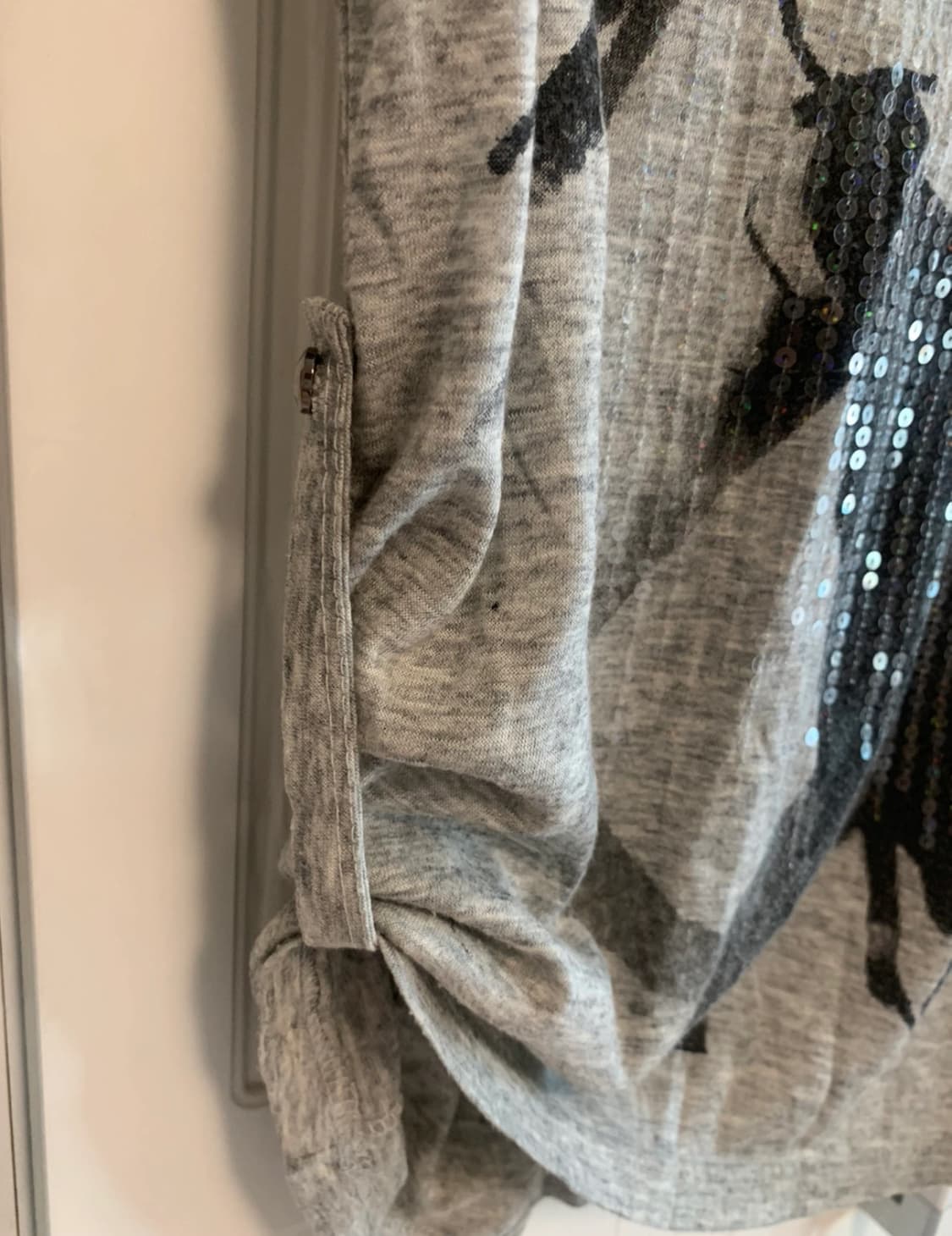 Y2k Spangled roll-up tee 상품이미지4