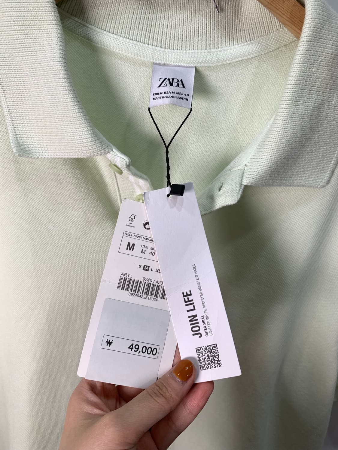 자라 카라 반팔티 새상품 상품이미지3