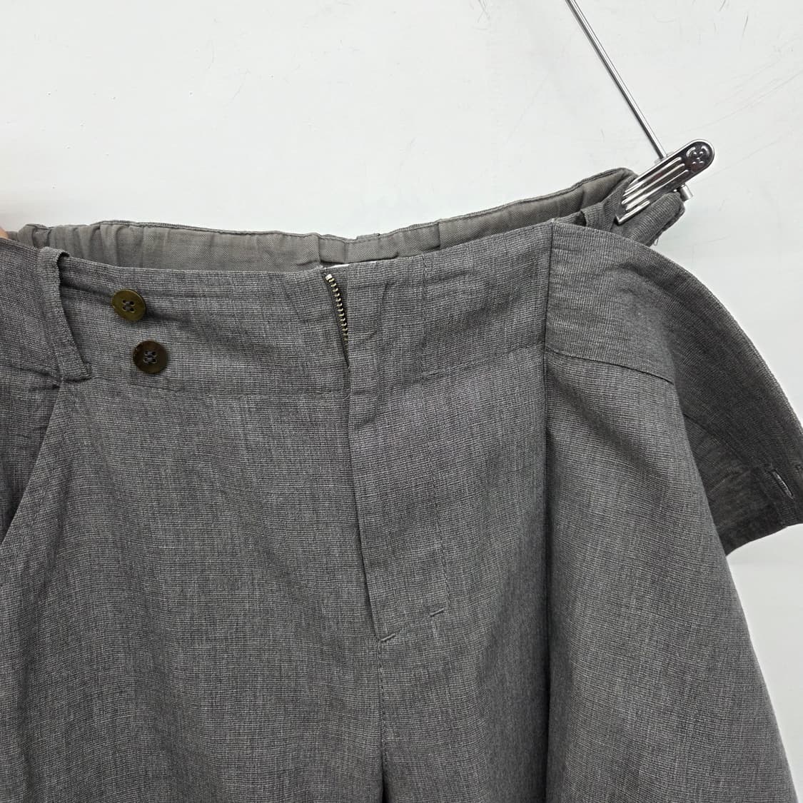 이세이미야케 회색 랩 스커트 바지 허리28in(뒷밴딩) 상품이미지5