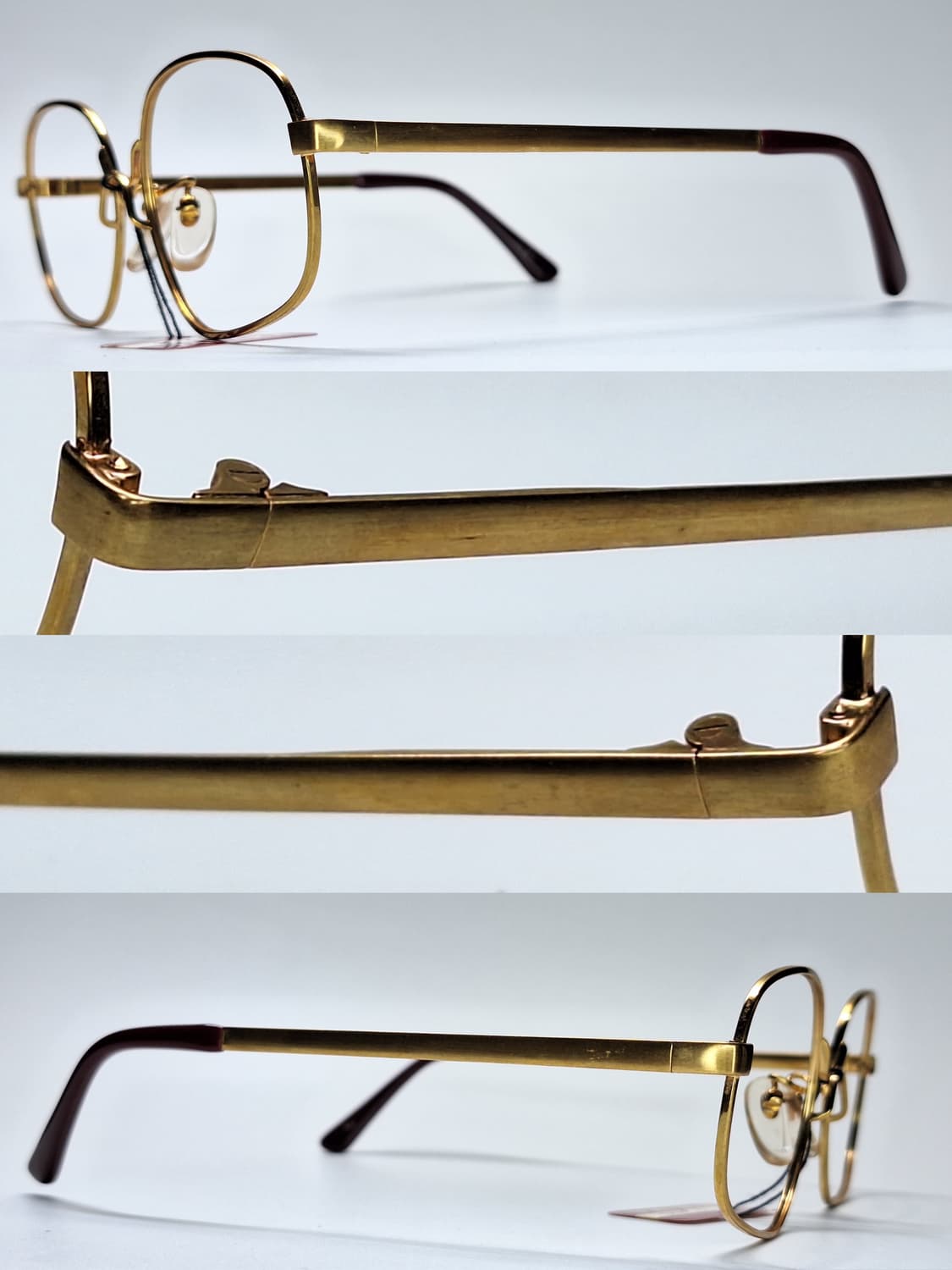 80s 일본제 빈티지 데드스톡 미사용/골드 웰링턴 안경테 HPM 고성능  상품이미지6