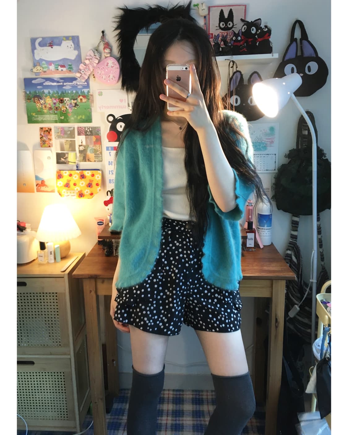 VINTAGE ANGORA TOUCH CARDIGAN MINT 상품이미지3