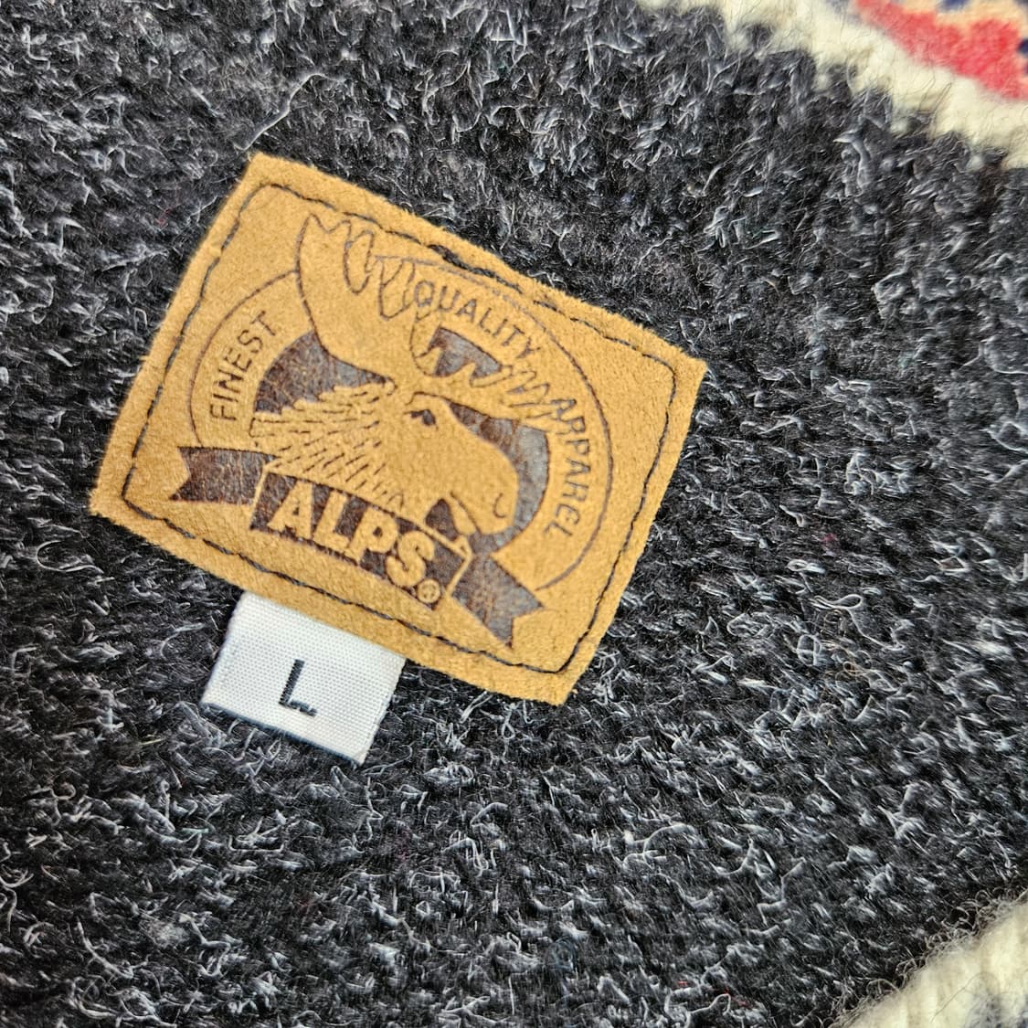 알프스(ALPS) 90's in USA 빈티지 라인 스웨터 L size 상품이미지6