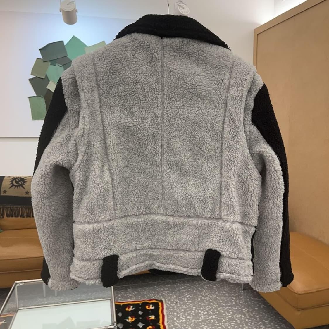 로맨틱크라운 유니크 배색 크롭 양털 무스탕 S C06708 상품이미지4