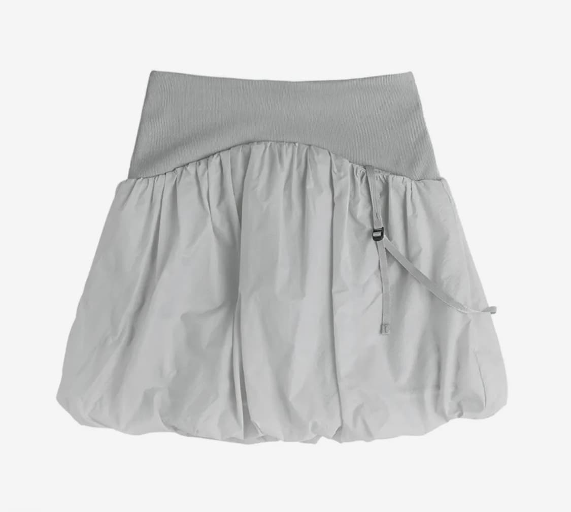 OJOS 오호스 리버시블 미디 패디드 스커트 그레이 상품이미지1
