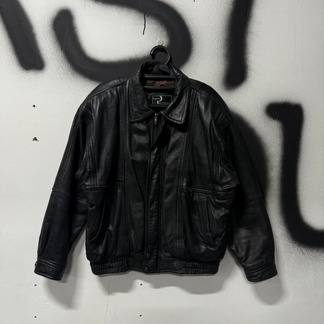 VTG 빈티지 100% 쉽스킨 절개 디테일 퀼팅 양가죽 봄버 자켓 상품이미지1