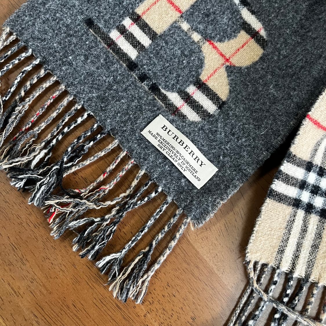 버버리 키즈 울/캐시미어 머플러 상품이미지3