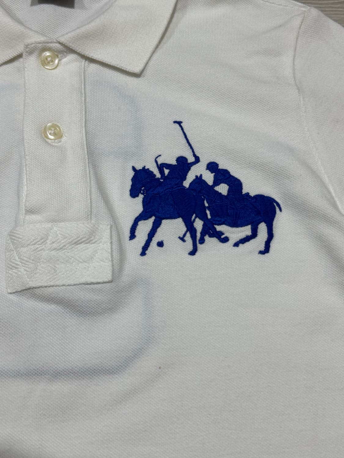 우먼) 폴로 랄프로렌 더블 빅포니 화이트  카라 반팔티 상품이미지3